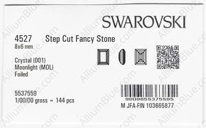 SWAROVSKI 4527 8X6MM CRYSTAL MOONLIGHT F factory pack