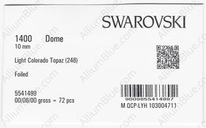 SWAROVSKI 1400 10MM LIGHT COLORADO TOPAZ F factory pack