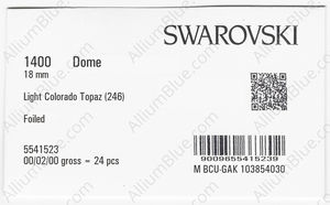 SWAROVSKI 1400 18MM LIGHT COLORADO TOPAZ F factory pack