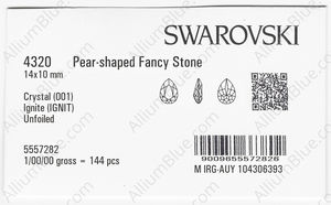 SWAROVSKI 4320 14X10MM CRYSTAL IGNITE factory pack