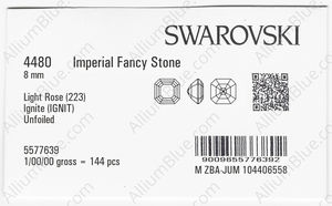 SWAROVSKI 4480 8MM LIGHT ROSE IGNITE ERROR factory pack