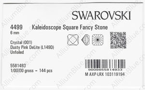 SWAROVSKI 4499 6MM CRYSTAL DUSTPINK_D factory pack