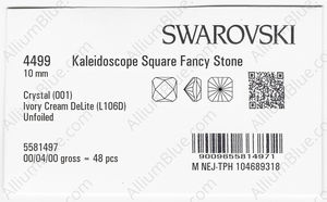 SWAROVSKI 4499 10MM CRYSTAL IVORYCRM_D factory pack