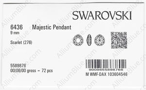 SWAROVSKI 6436 9MM SCARLET factory pack