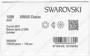 SWAROVSKI 1088 SS 39 CRYSTAL MAROON_I factory pack
