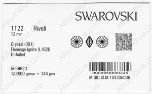SWAROVSKI 1122 12MM CRYSTAL FLAMINGO_I factory pack