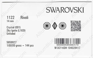 SWAROVSKI 1122 14MM CRYSTAL SKY_I factory pack