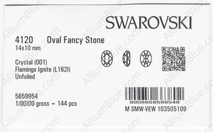 SWAROVSKI 4120 14X10MM CRYSTAL FLAMINGO_I factory pack