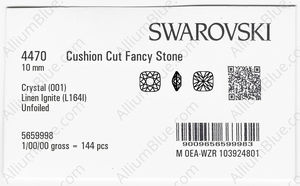 SWAROVSKI 4470 10MM CRYSTAL LINEN_I factory pack