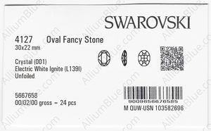 SWAROVSKI 4127 30X22MM CRYSTAL ELCWHITE_I factory pack