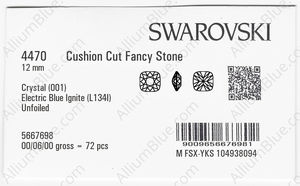 SWAROVSKI 4470 12MM CRYSTAL ELCBLUE_I factory pack