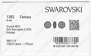 SWAROVSKI 1383 8MM CRYSTAL SROSE_I factory pack