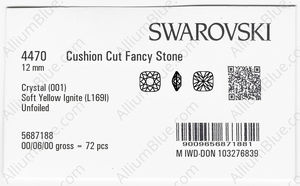 SWAROVSKI 4470 12MM CRYSTAL SYELLO_I factory pack