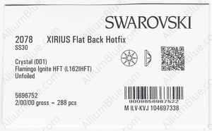 SWAROVSKI 2078 SS 30 CRYSTAL FLAMINGO_I HFT factory pack