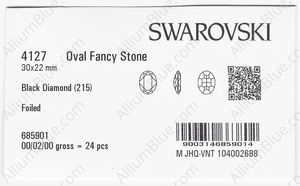 SWAROVSKI 4127 30X22MM BLACK DIAMOND F factory pack