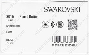 SWAROVSKI 3015 10MM CRYSTAL M factory pack