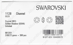 SWAROVSKI 1128 SS 29 CRYSTAL GOL.SHADOW factory pack