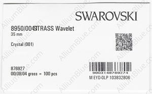 SWAROVSKI 8950 NR 004 135 CRYSTAL B factory pack