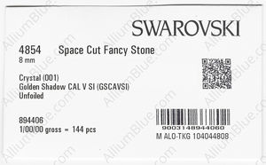 SWAROVSKI 4854 8MM CRYSTAL GSHACALVSI factory pack