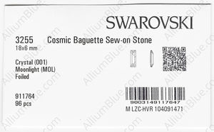SWAROVSKI 3255 18X6MM CRYSTAL MOONLIGHT F factory pack