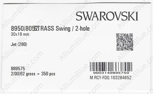 SWAROVSKI 8950 NR 805 230 JET B factory pack