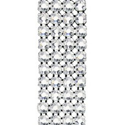 Swarovski Flat Back Banding (55500), Gold Plated Casing, With Stones in SS12 - Clear Crystal - Click Image to Close